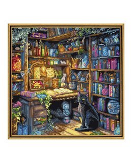 Broderikit Billede Charmerende bibliotek - LetiStitch