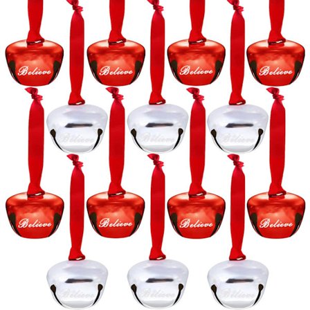 32 kpl 4 cm uskonkello koristeita, kulkusia joulukuusen kelloja joulunauha kelloja Polar Express kelloja DIY jouluaskarteluun kotiin jouluun