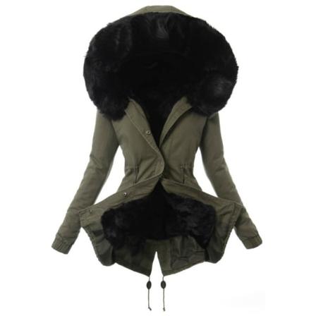 Dam Fuzzy Fleece Överrockar Kamouflage Print Button Down Jacka