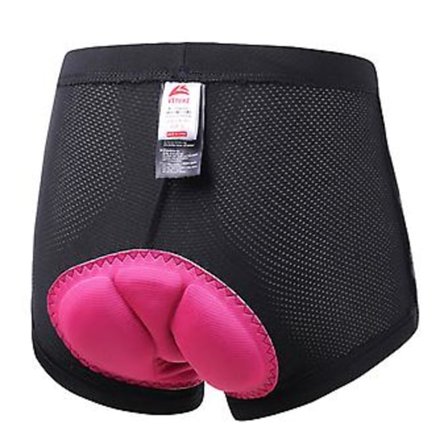 Dame Cykelbukser med Polstring, Holdbare Mesh-Shorts, Bløde, Hurtigtørrende, til MTB og Landevejscykling (XXL sort)