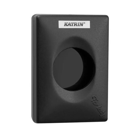 Katrin 92247 Sanitetspåshållare 95 x 135 x 27 mm, för hygienpåsar Svart, Badrum