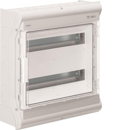 Hager VE218PN Kapsling utendørs, IP65 2 x 18 moduler, Elfordeling & strømforsyning