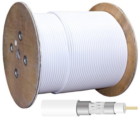 Televes RG-11T Koaksialkabel 1,6/7,1 mm, trippelskjermet, 1 m, Stikkontakter & kabler