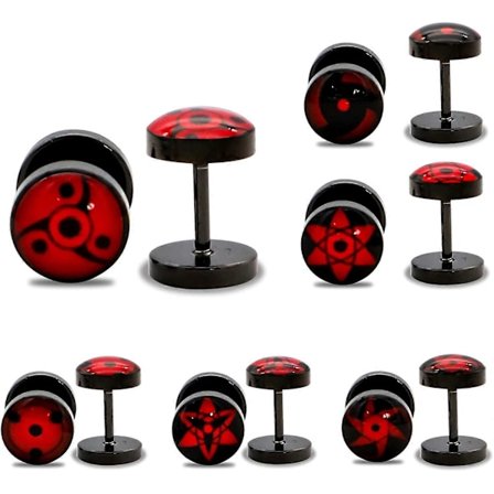 6 Par Anime Øreringe Øje Anime Cosplay Smykker til Mænd