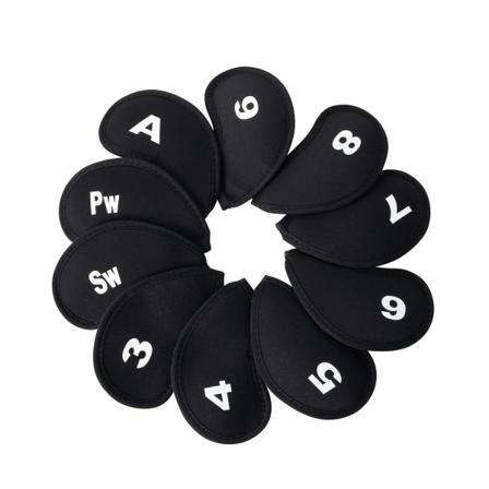 10 stk Gjenbrukbar Golfkølle Iron Head Cover Case Protector Case - Perfet