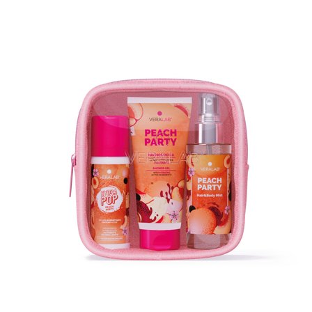 Veralab Kit Corpo Peach Party - Travel Ready Kit - Cofanetti Viso e Corpo