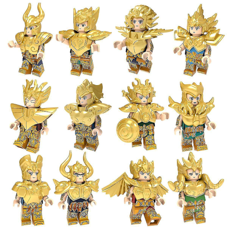 12 Pack Saint Seiya Minifigure Set Mini Action Figure Toys Kids Toy For Birthday Party Xmas Gift