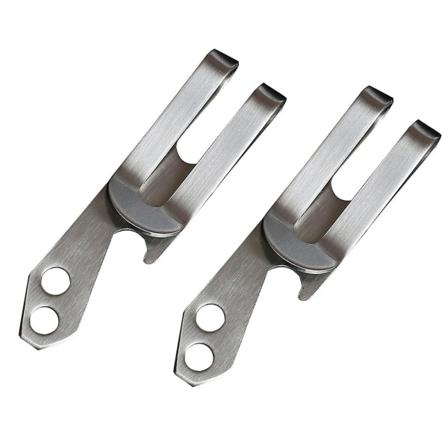 2 stk. Pengeclips Tre i Én Premium Nøglering Kreditkortholder Pengemappe Seddelclips Taljeklemme