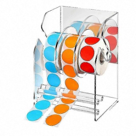 Säädettävä akryylitarra-annostelija tarrarullille - Kirkas teline helpottaa annostelua