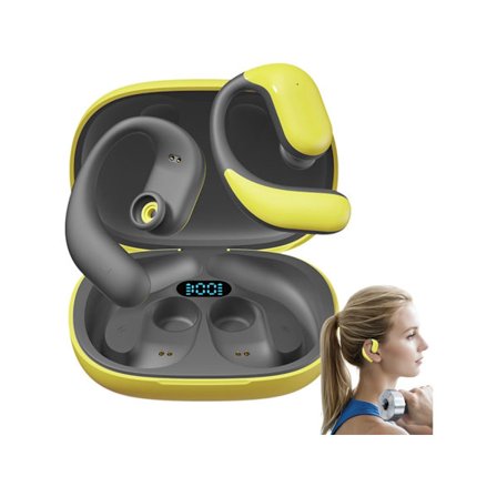 Öppna Öron Hörlurar Trådlösa Öppna Öron Hörlurar Trådlösa Bluetooth Hörlurar med Stereoljud YEMAESRE Hörlurar