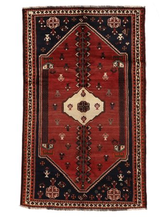 Orientalisk Ghashghai Matta 156X255 Svart/Mörkröd Ull, Persien