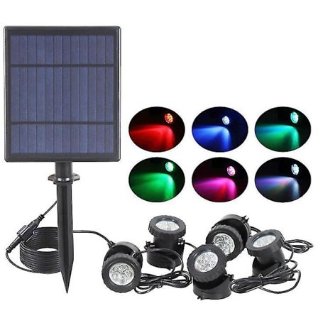 Solcelle Spotlys Udendørs Vandafvisende Led Have Græs 5 i 1