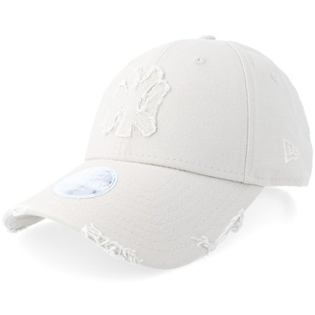 New Era - MLB Beige adjustable Lippis - New York Yankees Womens Distressed 9FORTY Stone Adjustable @ Hatstore