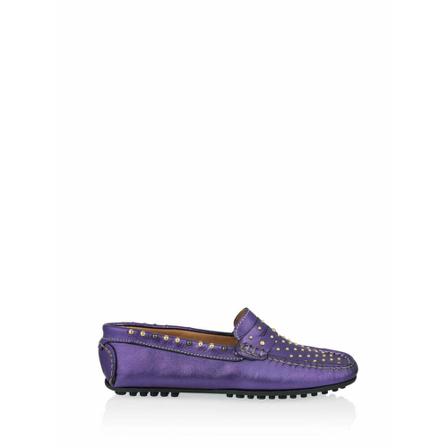 Dwrs, Paris Stud - moccasins Paars, Dames, Maat:37 EU,leer