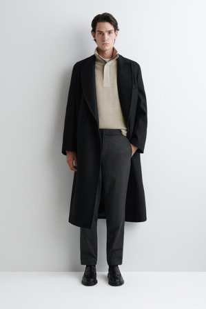 COS Homme Pantalon Slim En Laine in Gris