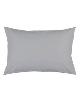 Pudebetræk percale økologisk bomuld Grå