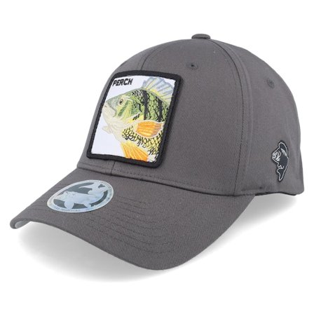 Skillfish - Perch Pro Fishing Wooly Combed Dark Grey Flexfit Flexfit Grey Cap - @ Hatstore