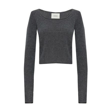 Lisa Yang, Round-neck Knitwear Grijs, Dames, Maat:M