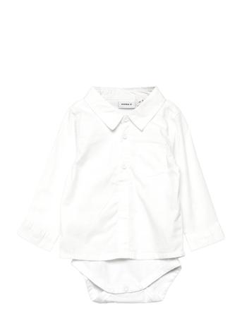 Nbmroah Ls Shirt Body Bodies Long-sleeved Vit Name It