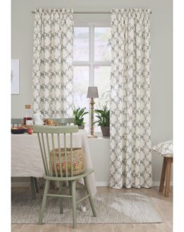 Kanavaverho Louise kukkakuosi 2 kpl Off-white