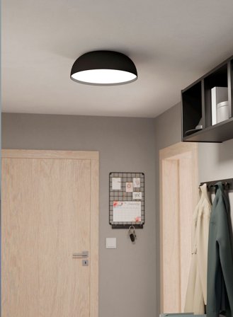 Tollos-z taklampe Ø40 - sort