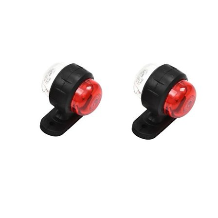 2 stk. Sidemarkerlys Trailer LED Markerlys RØD OG HVID