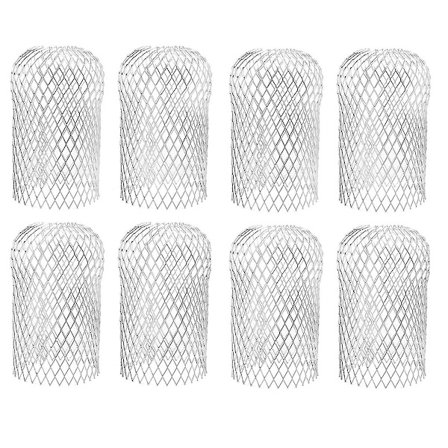 8 stk. takrennerbeskyttere - Takrennebeskytter i aluminium, utvidbar sil for takrenner