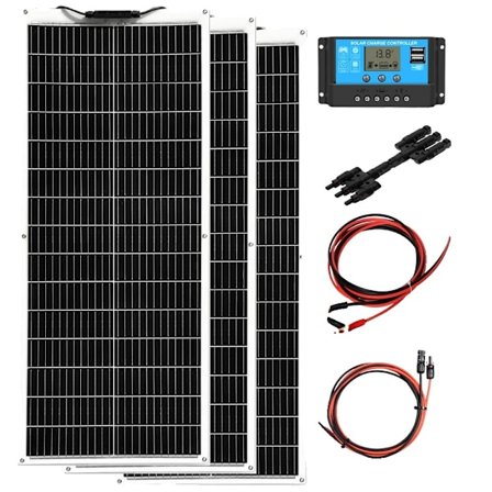 Fleksibelt solpanel, 100W-1000W, Høj Effektivitet og Letvægt,300W Solarkit