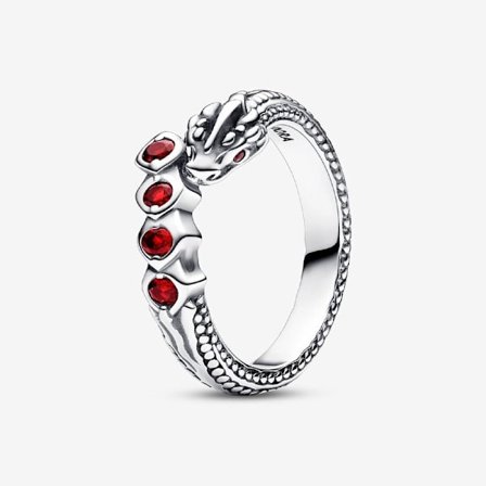 Pandora - Game of Thrones Lohikäärmekimalteleva Sormus - Sterlinghopea