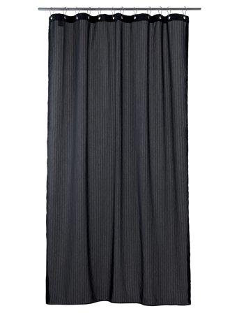 Lines Shower Curtain W/Eyelets 200 Cm Black Compliments