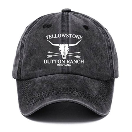 Brevbroderi Baseballkepsar Distressed Faded Hats SVART