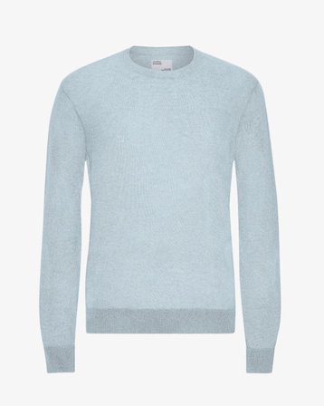Light Merino Wool Crew - Polar Blue - Male - M