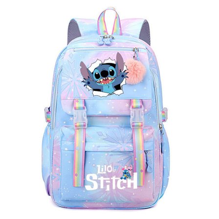 Lilo & Stitch Rygsæk til Kvinder Drenge Piger Skoletaske Bogtaske til Studerende Teenagere color3