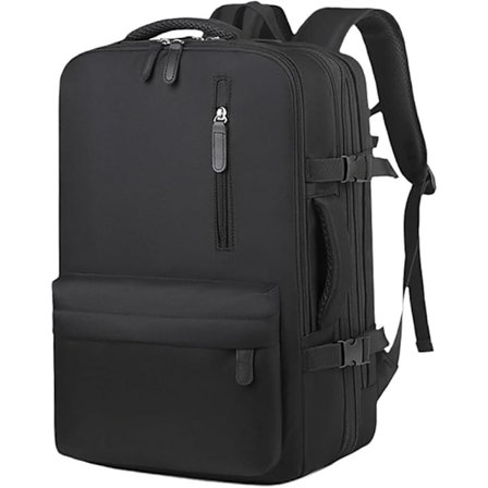 Flyryggsekk, kabinbagasje-ryggsekk, laptop-ryggsekk for flyreiser, skolesekk, veske for menn og kvinner. (Svart)