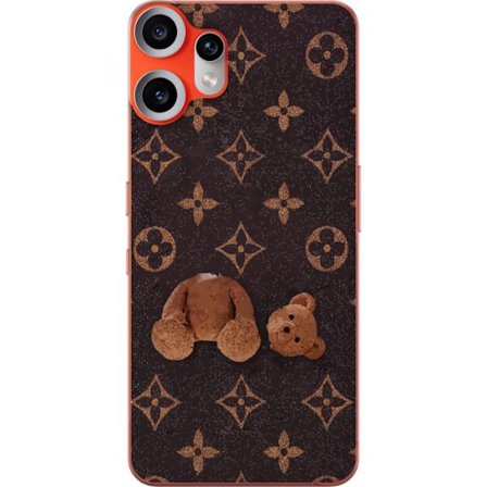 Kompatibelt Mobildeksel til Nothing Nothing CMF Phone 2 Pro Grafiskt monogram mønster med en stilisert teddybjørn i en kunstnerisk stil