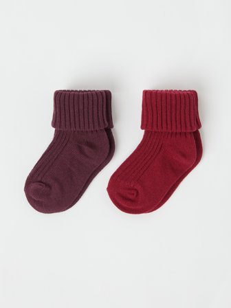 Polarn O. Pyret - 2-pack of baby socks - 13|15 - Childrenswear - red