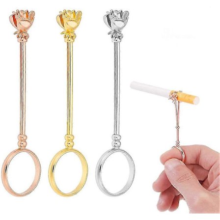 3 stk. Sigarettholder Ring Sigarettholder For Kvinner, Elegant Ring Håndfri Sigarett Fingerring Beskytt Fingeren Din For Menn An (Fww)