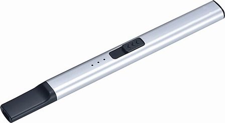 AANONSEN Lighter oppladbar assortert sort og sølv i gaveeske