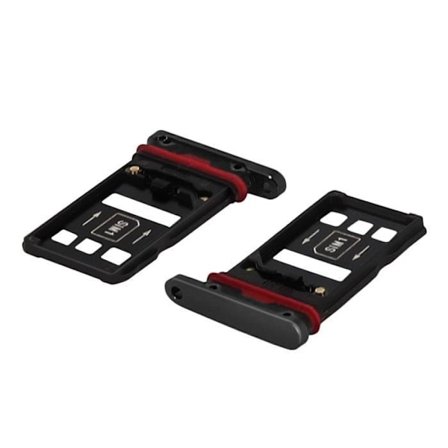 SIM-kortslåda - Huawei - Mate 20 Pro - Ersättningsadapter - Svart färg - Nano Memory kompatibel