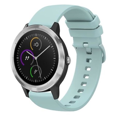 För Garmin Vivoactive 3 20mm Solid Color Soft Silicone Watch Band