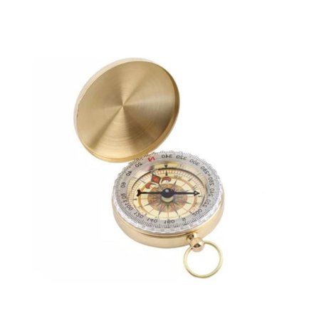 TG Klassisk Kompass i Messing Gull, Feltretningsfinding