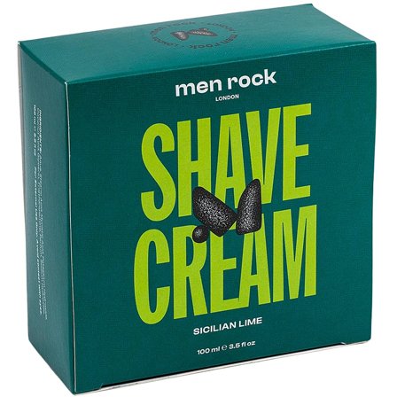 MenRock Shave Cream Sicilian Lime 100 g, Skincare, Hårfjerning, Barberskum & Gel