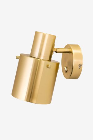 Globen Lighting - Vägglampa Clark 1 Borstad Mässing - Mässing - Vägglampor - Från Homeroom