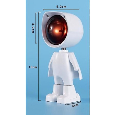 Ljus liten Solnedgång Solnedgång Ljus Robot Mini Astronaut