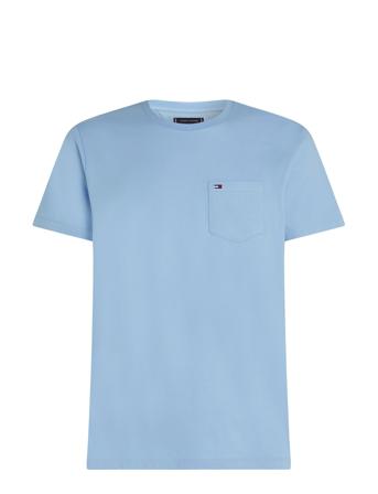 Essential Solid Pocket Tee Tops T-Kortærmet Skjorte Blue Tommy Hilfiger