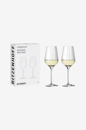 Ritzenhoff - Vitvinsglas Sternschliff 2-pack - Transparent - Vinglas - Från Homeroom