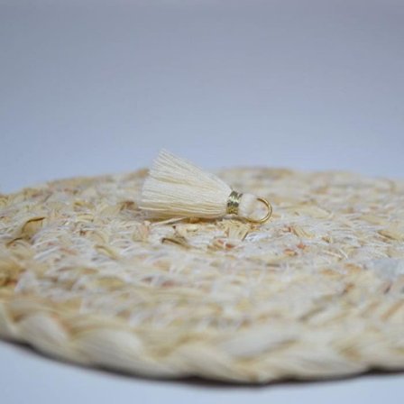 Stort hänge i bomullspump i rostfritt stål - DIY Gravid Bola - Vit