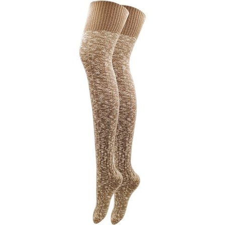 Naisten reiden korkea puuvillasta neulottu talvisaapasukka