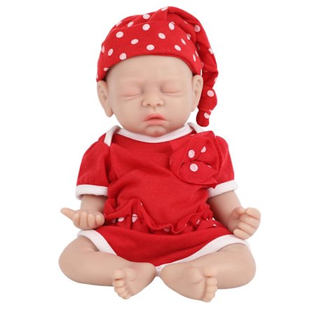 Realistisk 12" Full Body Silikone Reborn Baby Doll - Naturtro Preemie Girl til afstressende legetøj