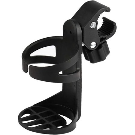 Mukiteline, universaali juomamukiteline 360 ​​asteen pyörityksellä, yhteensopiva polkupyörien, lastenvaunujen, pyörätuolien, rollaattoreiden ja 